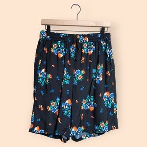 Opening Ceremony NWT Black Colorful Floral Retro Mushroom Shorts Women Small